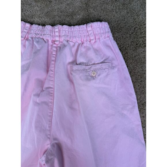ILIO Women's Shorts Hight Waist Pleated Pink Size 8 Beach 90s Preppy D875 - Picture 5 of 11